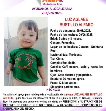 AYÚDANOS A LOCALIZAR A LUZ AGLAEE BUSTILLO ALFARO.- clamorsocial.com