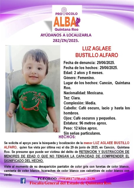 AYÚDANOS A LOCALIZAR A LUZ AGLAEE BUSTILLO ALFARO.- clamorsocial.com