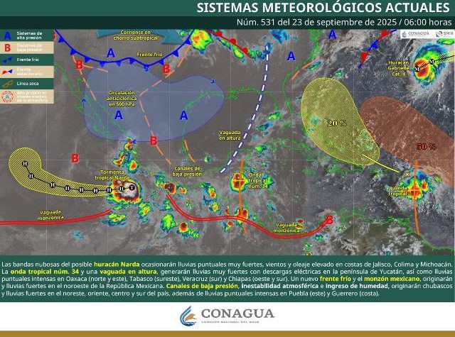 LLUVIAS INTENSAS EN ZONAS DE PUEBLA, GUERRERO, OAXACA, CHIAPAS, VERACRUZ Y TABASCO.- CLAMORSOCIAL.COM