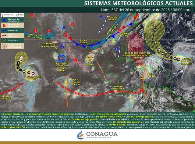 SE PRONOSTICAN LLUVIAS INTENSAS EN ZONAS DE PUEBLA, VERACRUZ Y OAXACA.- clamorsocial.com