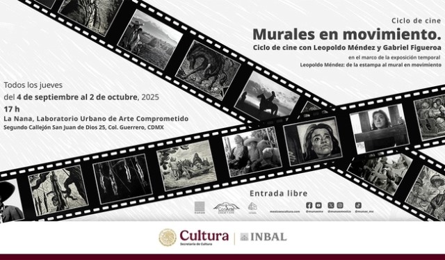 Presentan el ciclo de cine Murales en movimiento con Leopoldo Méndez y Gabriel Figueroa