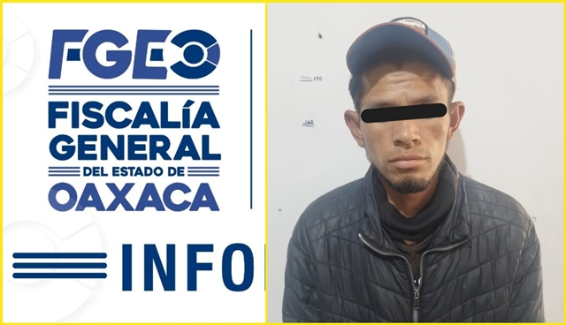 Fiscalía de Oaxaca aprehende a J.L.G., alias “El Lagartijo”, detenido en posesión de un arma hechiza, drogas y una cámara de videovigilancia.-CLAMORSOCIAL.COM