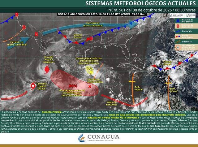 SE PRONOSTICAN LLUVIAS PUNTUALES INTENSAS EN ZONAS DE HIDALGO, PUEBLA, OAXACA Y VERACRUZ.- clamorsocial.com