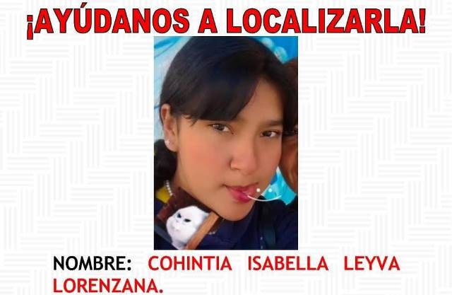 Ayúdanos a localizar a Cohintia Isabella Leyva Lorenzana. – clamorsocial.com