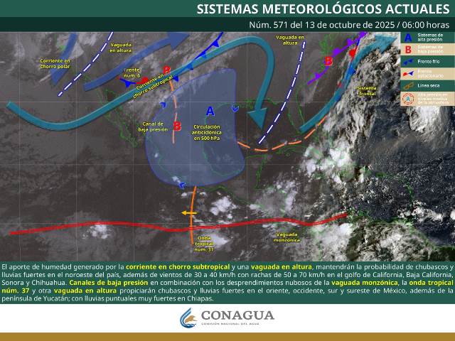 LLUVIAS PUNTUALES MUY FUERTES EN CHIAPAS Y FUERTES EN OAXACA Y GUERRERO.- clamorsocial.com