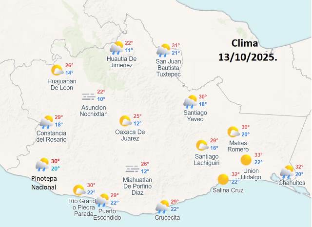 LLUVIAS PUNTUALES MUY FUERTES EN CHIAPAS Y FUERTES EN OAXACA Y GUERRERO.- clamorsocial.com