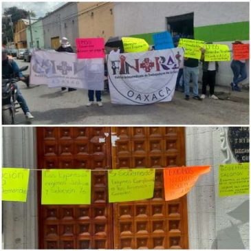 Dos bloqueos ajenos a la Sección 22 se registran este viernes en la capital.- clamorsocial.com