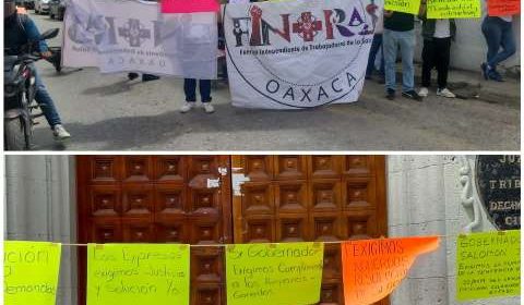 Dos bloqueos ajenos a la Sección 22 se registran este viernes en la capital.- clamorsocial.com