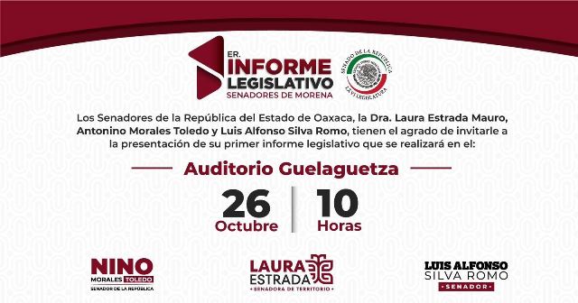 Presentará Luis Alfonso Silva Romo su Primer Informe Legislativo en el Auditorio Guelaguetza.- clamorsocial.com