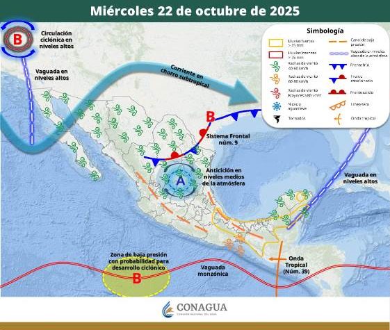 SE PREVÉN LLUVIAS MUY FUERTES EN ZONAS DE VERACRUZ, TABASCO, OAXACA Y CHIAPAS.- CLAMORSOCIAL.COM