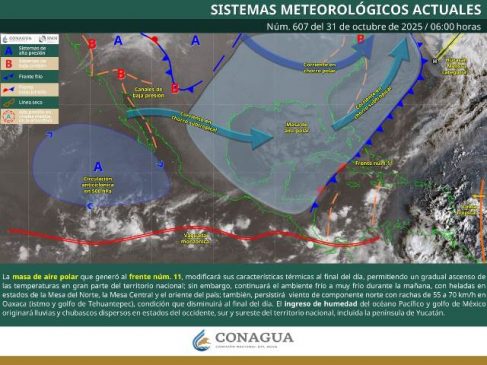 AMBIENTE FRÍO A MUY FRÍO, DURANTE LA MAÑANA Y NOCHE, EN ZONAS DEL NORTE, CENTRO Y ORIENTE DE MÉXICO.-clamorsocial.com