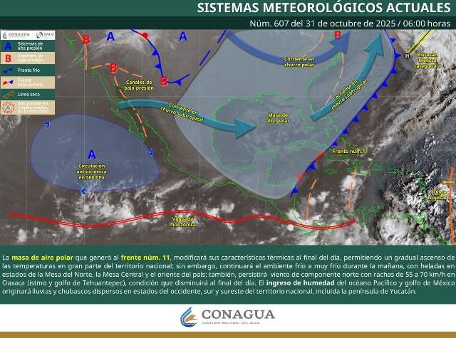 AMBIENTE FRÍO A MUY FRÍO, DURANTE LA MAÑANA Y NOCHE, EN ZONAS DEL NORTE, CENTRO Y ORIENTE DE MÉXICO.-clamorsocial.com
