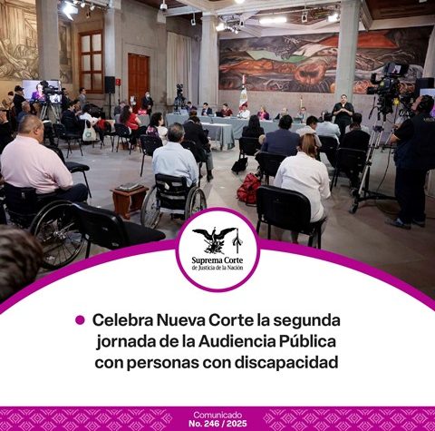 CELEBRA NUEVA CORTE LA SEGUNDA JORNADA DE LA AUDIENCIA PÚBLICA CON PERSONAS CON DISCAPACIDAD