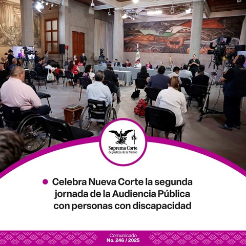 CELEBRA NUEVA CORTE LA SEGUNDA JORNADA DE LA AUDIENCIA PÚBLICA CON PERSONAS CON DISCAPACIDAD