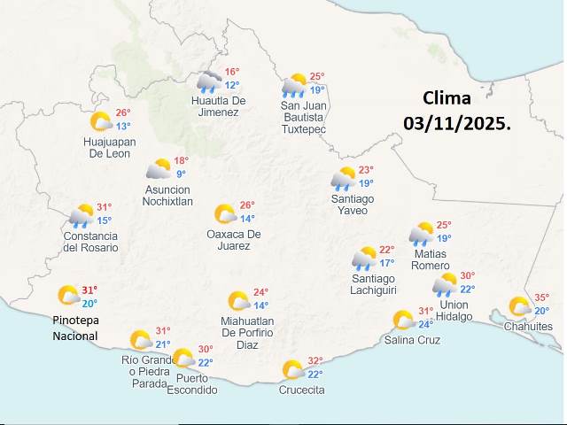 SE PREVÉN LLUVIAS PUNTUALES FUERTES EN ZONAS DE VERACRUZ, TABASCO, OAXACA Y CHIAPAS, ASÍ COMO EVENTO DE “NORTE” CON RACHAS FUERTES A MUY FUERTES EN EL ISTMO Y GOLFO DE TEHUANTEPEC Y COSTAS DE VERACRUZ.- clamorsocial.com