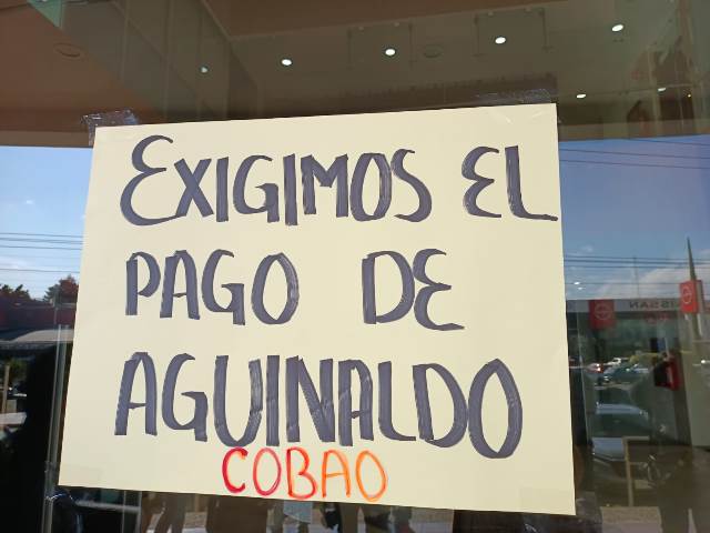 CRECE TENSIÓN EN EL COBAO ANTE FALTA DE PAGO DE AGUINALDO Y OTRAS PRESTACONES LABORALES clamorsocial.com
